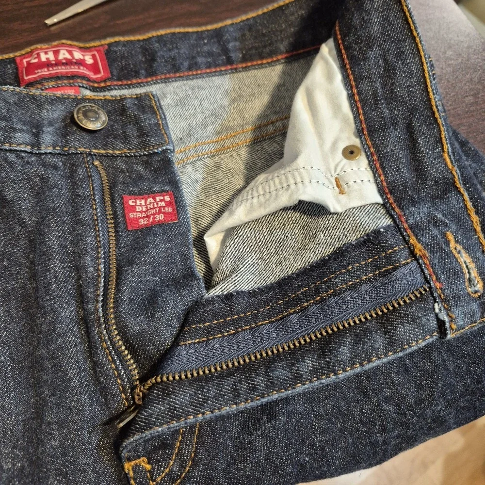 Chaps Denim Mens 32x30 Straight Jeans Quiet‎ Luxury Classic Americana Rugged